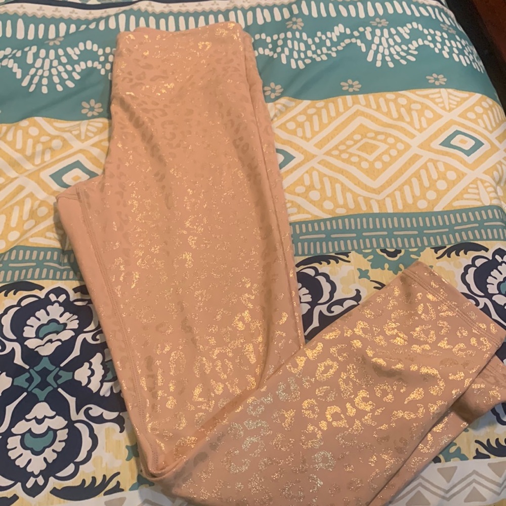 Zyia pink leopard leggings size 4